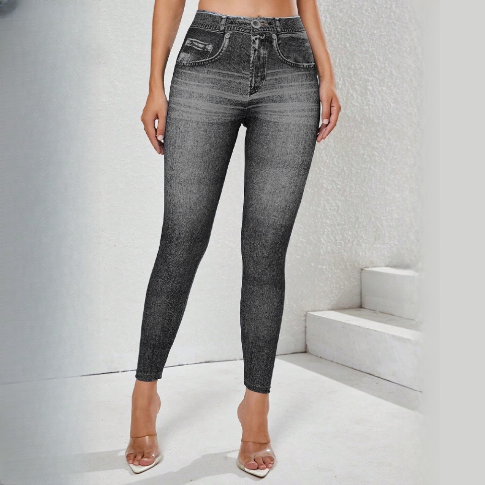 Womens Classic Medium Wash High Waist Skinny Ankle Jeans